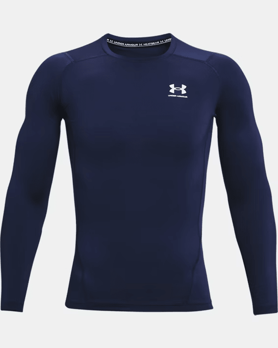 Under Armour HeatGear Compression Long Sleeve Midnight Navy / White Large 194513904464 Shoe Deals Outlet