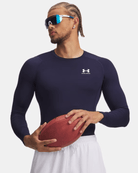 Under Armour HeatGear Compression Long Sleeve Midnight Navy / White Large 194513904464 Shoe Deals Outlet