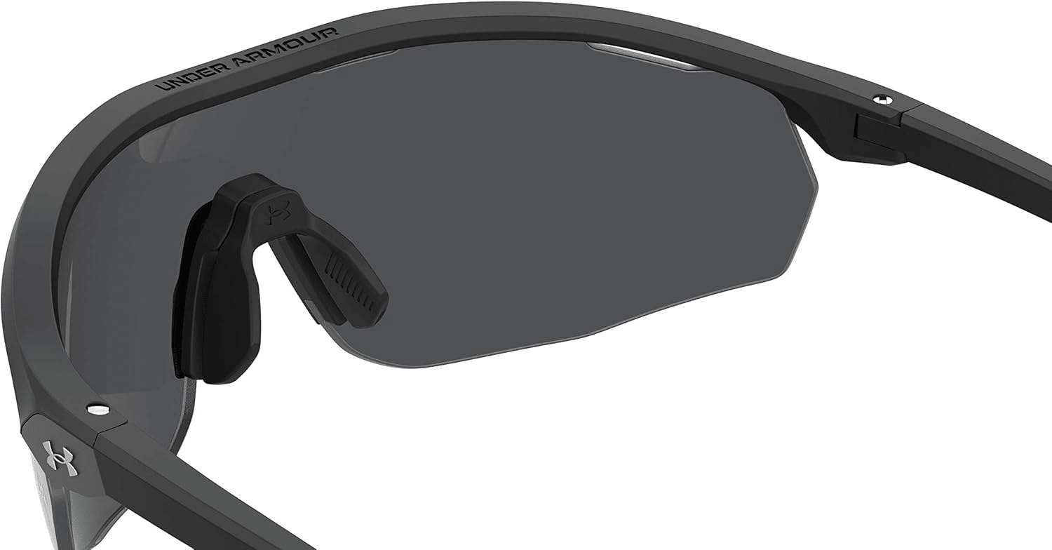 Under Armour UA Gametime Wrap Sunglasses Matte Black/Grey 99mm 716736383811 Shoe Deals Outlet