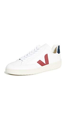 VEJA V - 12 LEATHER - Men's White/Marsala/Nautico Shoe Deals Outlet
