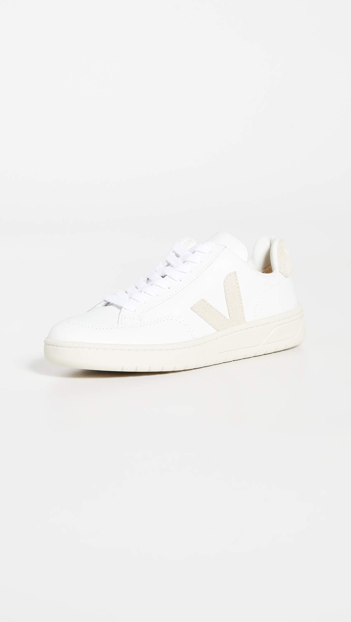 VEJA V - 12 LEATHER - Women's White/Sable Shoe Deals Outlet