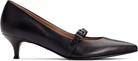 VIONIC Minnie Kitten Heel Black Leather 8 M 192329162399 Shoe Deals Outlet