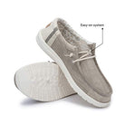 Hey Dude Wally Linen - Men's Natural Khaki Shoe Deals Outlet