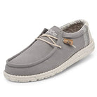 Hey Dude Wally Linen - Men's Natural Grey Shoe Deals Outlet