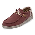Hey Dude Wally Linen - Men's Natural Brick Shoe Deals Outlet
