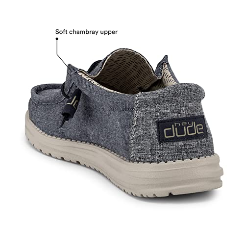 Hey Dude Wally - Men's Chambray Navy Shoe Deals Outlet