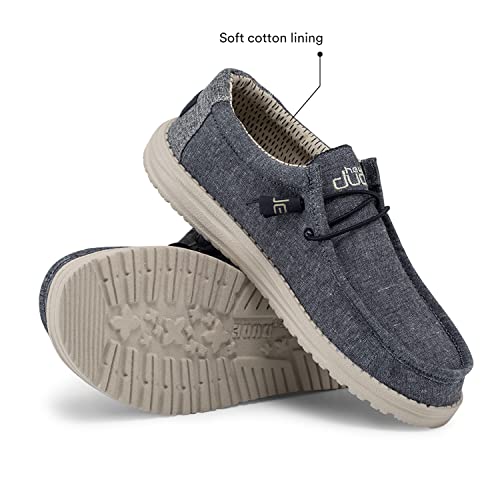 Hey Dude Wally - Men's Chambray Navy Shoe Deals Outlet