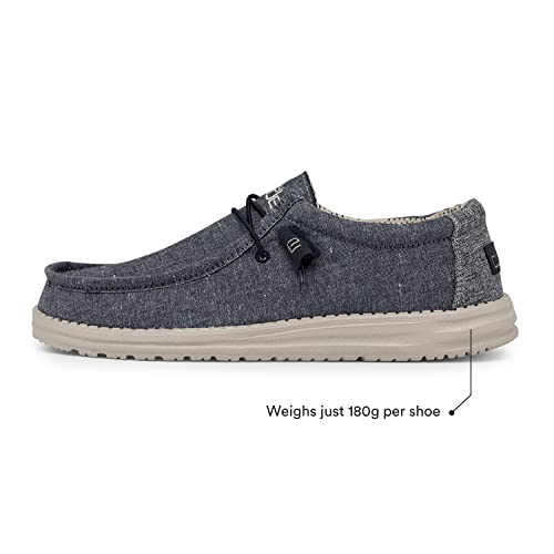Hey Dude Wally - Men's Chambray Navy Shoe Deals Outlet
