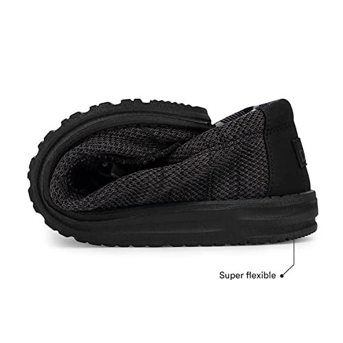 Hey Dude Wally Sox - Men's Wally Jet Black Shoe Deals Outlet