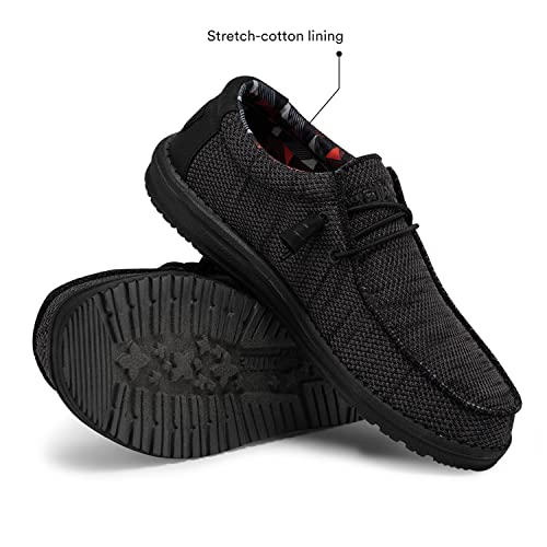 Hey Dude Wally Sox - Men's Wally Jet Black Shoe Deals Outlet