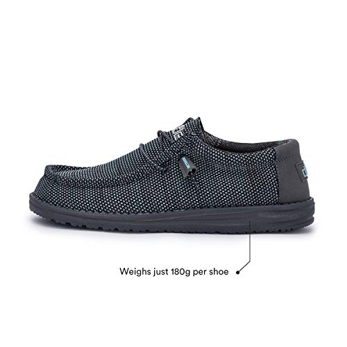 Hey Dude Wally Sox - Men's Asphalt Azur Shoe Deals Outlet