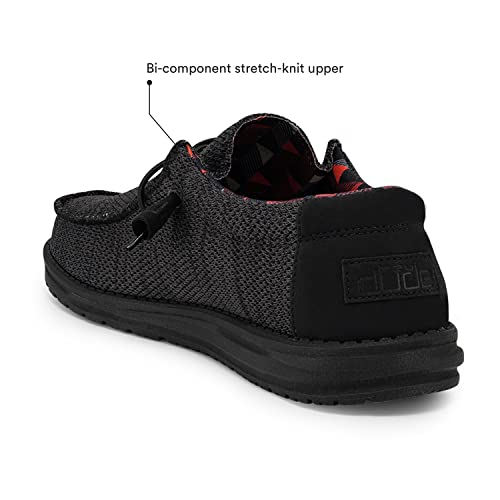 Hey Dude Wally Sox - Men's Wally Jet Black Shoe Deals Outlet