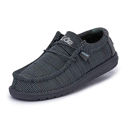 Hey Dude Wally Sox - Men's Asphalt Azur Shoe Deals Outlet