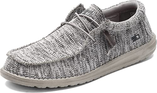 Hey Dude Wally Sox - Men's Grey Shoe Deals Outlet