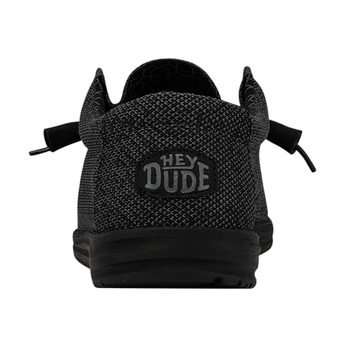 Hey Dude Wally Sox - Men's Micro Total Black Shoe Deals Outlet