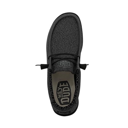 Hey Dude Wally Sox - Men's Micro Total Black Shoe Deals Outlet
