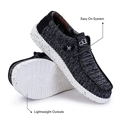 Hey Dude Wally Sox - Men's Wally Black White Shoe Deals Outlet