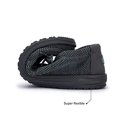 Hey Dude Wally Sox - Men's Asphalt Azur Shoe Deals Outlet