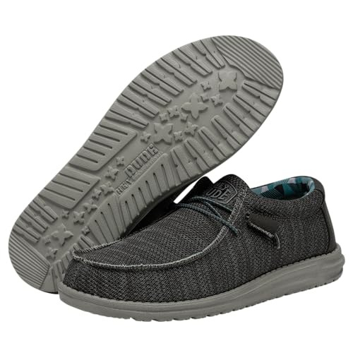 Hey Dude Wally Sox - Men's Charcoal Shoe Deals Outlet