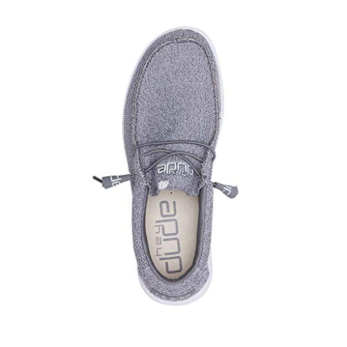 Hey Dude Wally Sox - Men's Grey White Shoe Deals Outlet