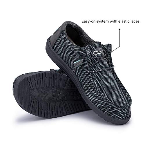 Hey Dude Wally Sox - Men's Asphalt Azur Shoe Deals Outlet