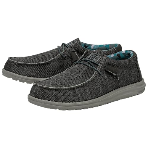 Hey Dude Wally Sox - Men's Charcoal Shoe Deals Outlet