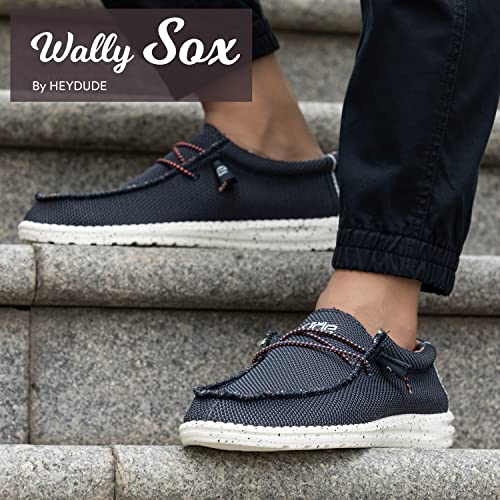 Hey Dude Wally Sox - Men's Blue Multi Shoe Deals Outlet