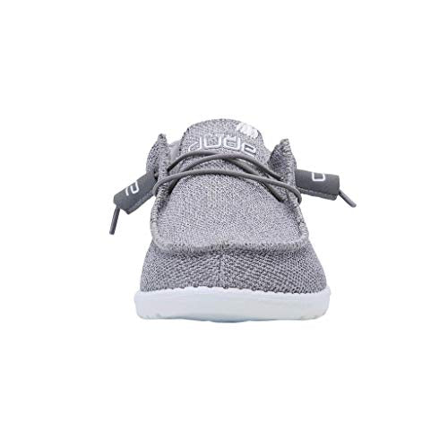 Hey Dude Wally Sox - Men's Grey White Shoe Deals Outlet
