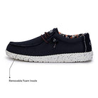 Hey Dude Wally Sox - Men's Blue Multi Shoe Deals Outlet