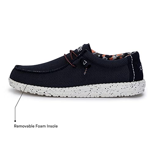 Hey Dude Wally Sox - Men's Blue Multi Shoe Deals Outlet