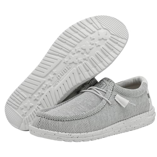 Hey Dude Wally Sox - Men's Stone White Shoe Deals Outlet