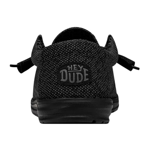 Hey Dude Wally Sox - Men's Total Black Shoe Deals Outlet