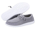 Hey Dude Wally Sox - Men's Grey White Shoe Deals Outlet