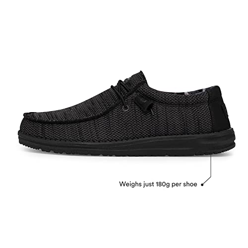 Hey Dude Wally Sox - Men's Wally Jet Black Shoe Deals Outlet