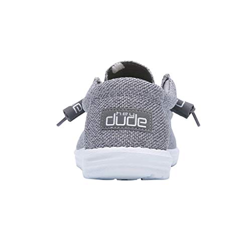 Hey Dude Wally Sox - Men's Grey White Shoe Deals Outlet