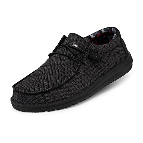 Hey Dude Wally Sox - Men's Wally Jet Black Shoe Deals Outlet