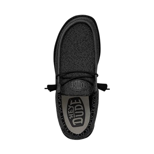 Hey Dude Wally Sox - Men's Total Black Shoe Deals Outlet