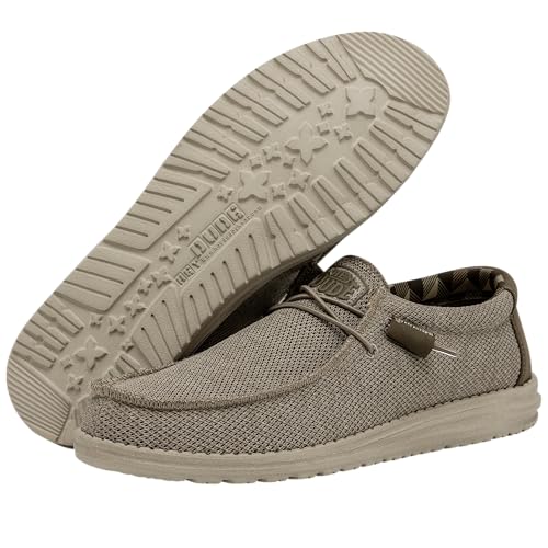Hey Dude Wally Sox - Men's Beige Shoe Deals Outlet