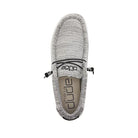 Hey Dude Wally Stretch - Men's Gray and White Shoe Deals Outlet