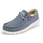 Hey Dude Wally Washed - Men's Blue Stone Yellow - yellow Shoe Deals Outlet