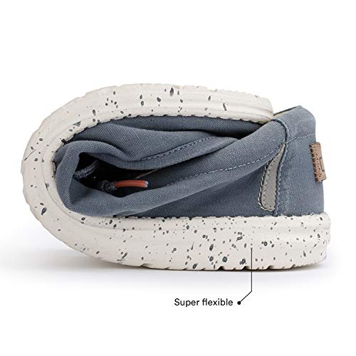 Hey Dude Wally Washed - Men's Blue Stone Yellow - yellow Shoe Deals Outlet
