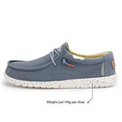 Hey Dude Wally Washed - Men's Blue Stone Yellow - yellow Shoe Deals Outlet