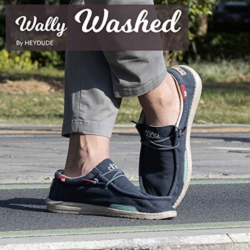 Hey Dude Wally Washed - Men's Blue Space Shoe Deals Outlet