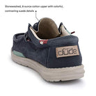 Hey Dude Wally Washed - Men's Blue Space Shoe Deals Outlet