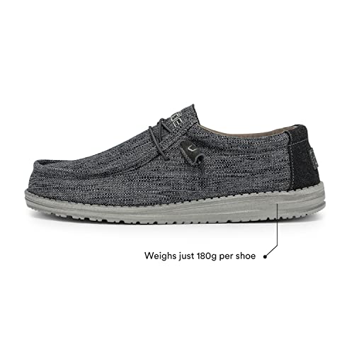 Hey Dude Wally Woven - Men's Carbon Shoe Deals Outlet