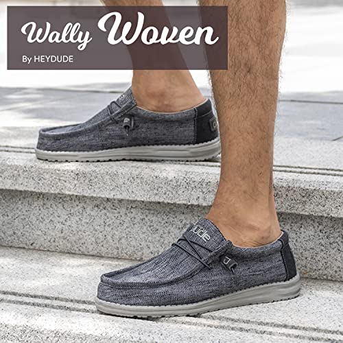 Hey Dude Wally Woven - Men's Carbon Shoe Deals Outlet