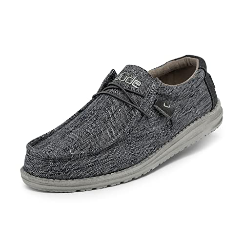Hey Dude Wally Woven - Men's Carbon Shoe Deals Outlet