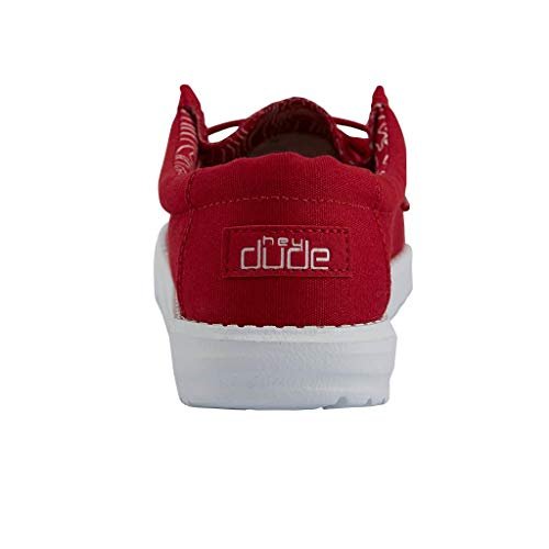Hey Dude Wally Youth - Kids Red Shoe Deals Outlet