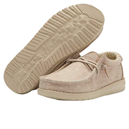 Hey Dude Wally Youth - Kids Beige Shoe Deals Outlet