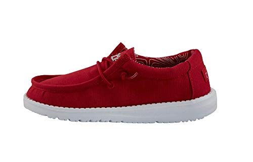 Hey Dude Wally Youth - Kids Red Shoe Deals Outlet